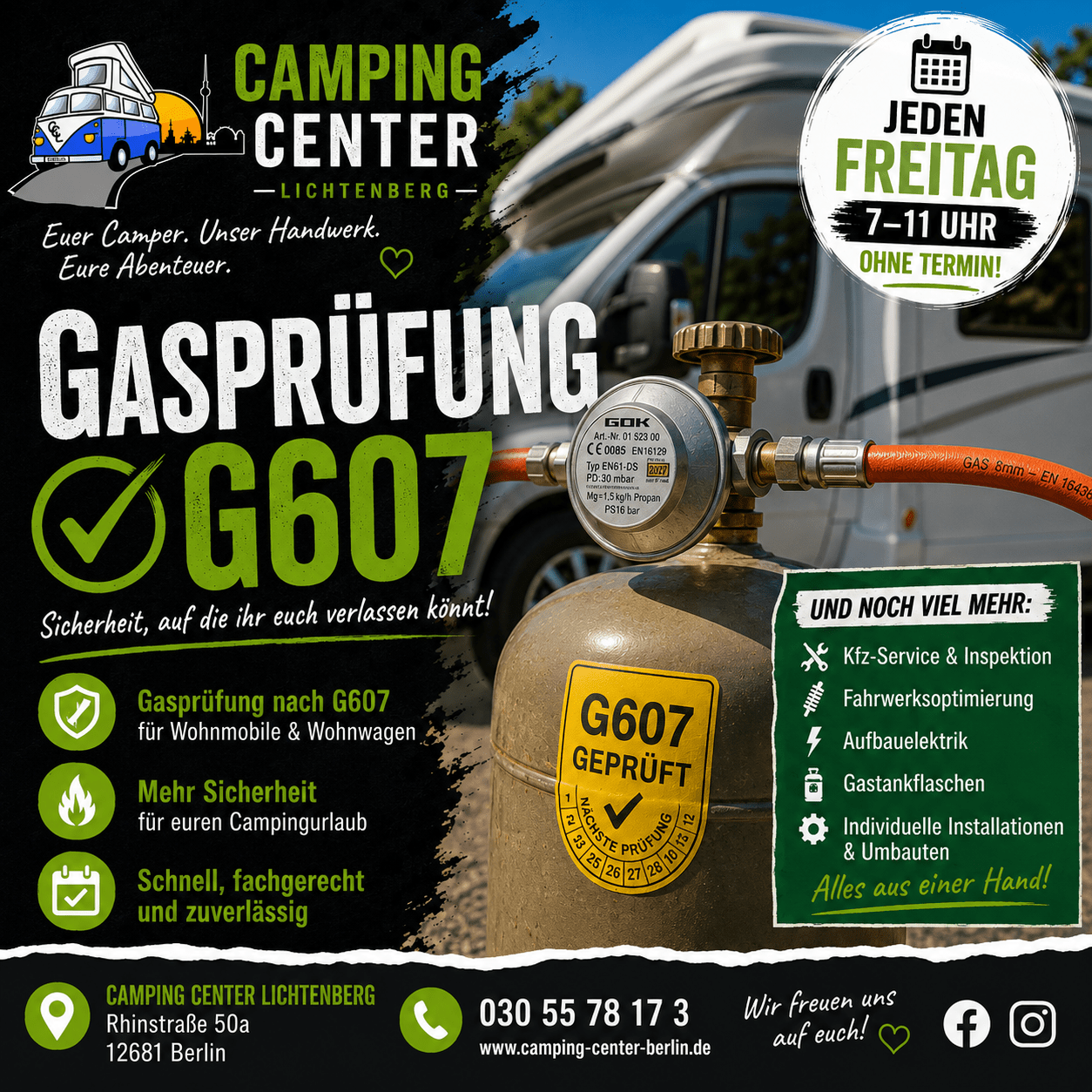 Du betrachtest gerade Gasprüfung Wohnmobil Caravan nach G607